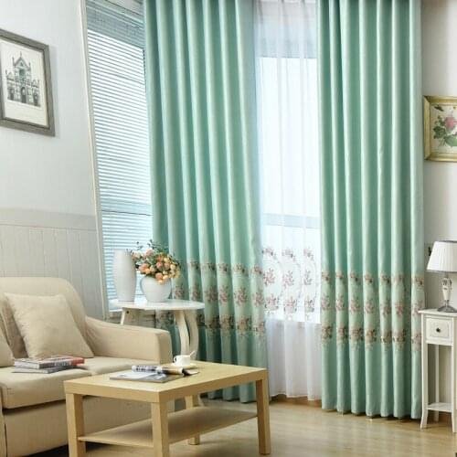 Jacquard Cotton Embroidery Curtains In The Windows Curtain Blackout Curtains for Living Dining Room Bedroom Balcony