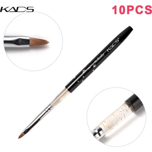 10pc/lot HOTSALE Kolinsky Sable Brush Black nail brush for nail art size 2#, Fashion kolinsky nail brush