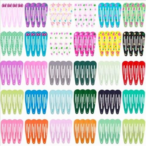 120Pcs/Lot Girls Hair Accessories Cartoon Flower Hair Clip Princess Barrette Headdress Floral Hairclip Cute Hair Clips for Women