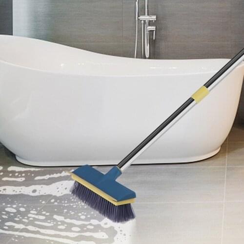 2 In 1 Multifunction Cleaning Brush For Washing Floors Long Handle Bristle Brush With Scraper Household Cleaning Products