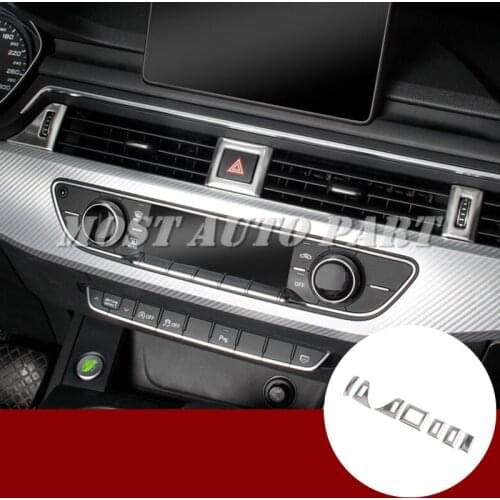Stainless Steel Inner Center Console & Side Air Vent Knob Cover Trim For Audi A4 S4 2016-2020 A5 S5 2017-2020 7pcs