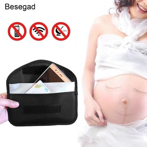 Besegad Mobile Cell Phone Car Key Signal Jammer Blocker Blocking Case Privacy Pouch Bag Sheeve for Anti-tracking Anti-spying