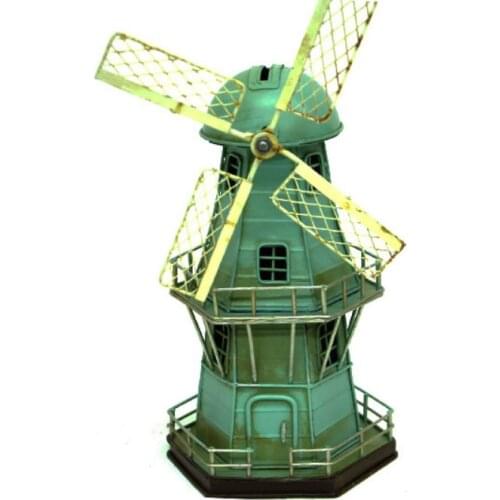 Decorative Metal Windmill Piggy Bank