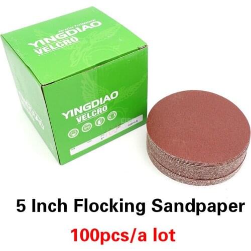 100pcs CIBO 125mm 5 Inch Round Sandpaper Disk Sand Sheets Grit 40-Grit 1500 Hook and Loop Sanding Disc Polish Free Shipping