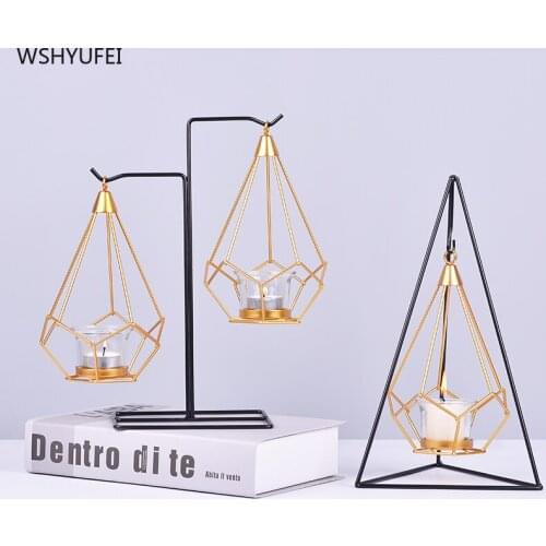 Home Decor Romantic Wedding Dinner Decor Iron Swing Creative Candle Holder Candlestick Small Tealight Candle Holders Decorations
