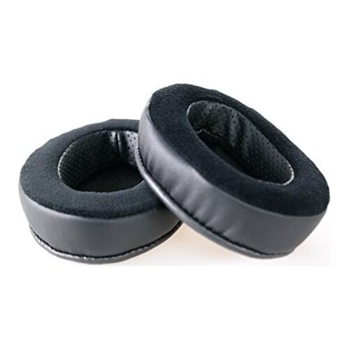 New Brainwavz Hybrid Memory Foam Earpad Earmuffs - Black PU/Velour - Suitable For Large Over The Ear Headphones