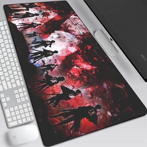 Attack on Titan Anime XXL Gaming Padmouse Large Lock Edge Mouse Pad Computer Mousepad 90x40cm Gamer Laptop Keyboard Mouse Mats
