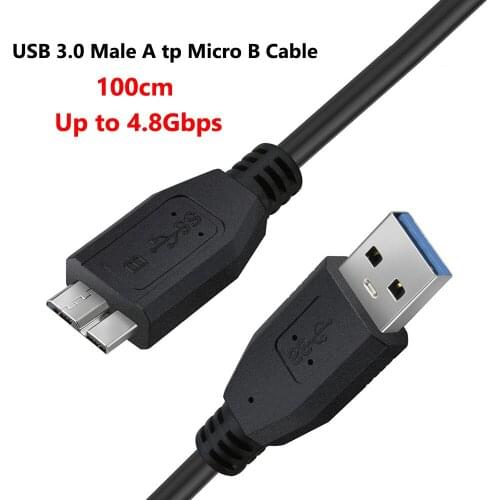 Up to 4.8Gbps USB 3.0 to Micro B HDD Hard Drive Cable For Seagate WD Toshiba PC Camera