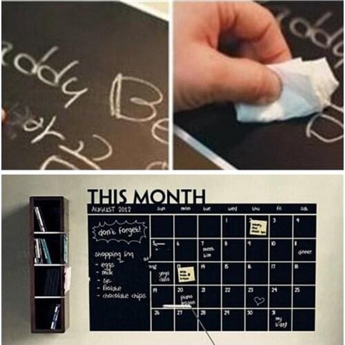 Monthly Calendar Chalk Board Blackboard Vinyl Wall Sticker Home Office Decor