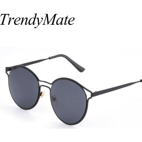 Round Sunglasses Women Vintage Cat Eye Sun Glasses Women Female Brand Design Mirrored Lens UV400 Glasses Lunette De Sol 706M