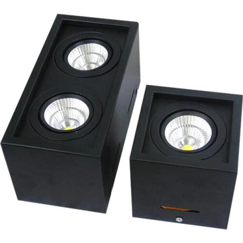 Square 10W 2X10W LED Ceiling Lamp Dimmable LED Spot Light Downlights 110V 220V LED Grille Spot Light for Home Clothing Shop