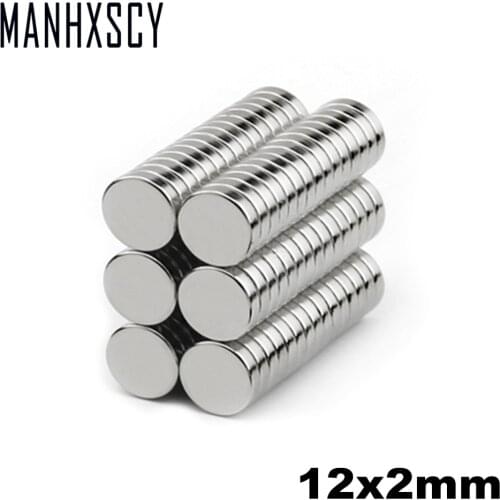 50pcs Neodymium N35 Dia 12mm X 2mm Strong Magnets Tiny Disc NdFeB Rare Earth For Crafts Models Fridge Sticking magnet 12x2mm