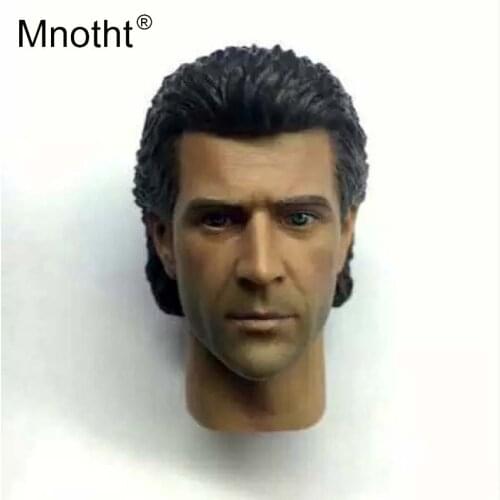 Mnotht 1:6 Scale Mel Gibson Head Sculpt Model Lethai weapon RM014/15 Male Soldier Head Carving Toys For 12in Action Figures m3