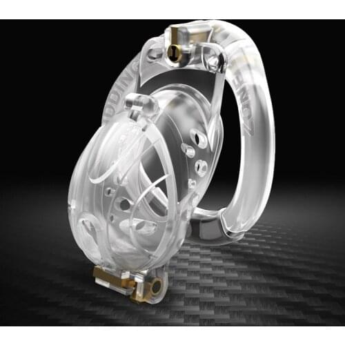 New Cap Changeable Chastity Cage, Double Caps Male Chastity Device Cock Cage 4Size Cock Rings Sex Toys For Man BDSM Penis Cage