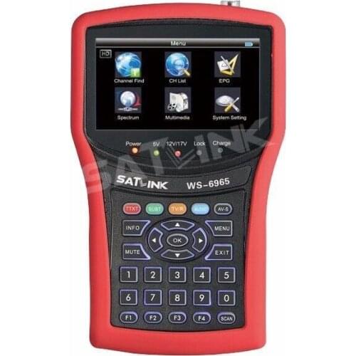 Original Satlink WS-6965 HD DVB-T/DVB-T2 with Spectrum Analyzer Satellite Finder Satellite Meter