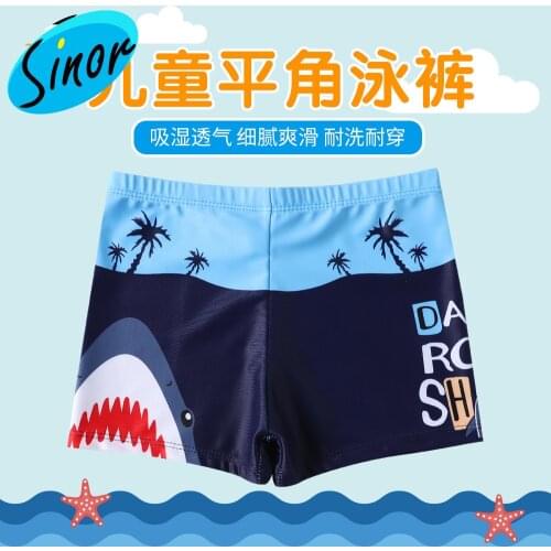New Childrens Swimming Trunks Boys' Swimming Trunks Quick-Drying Cartoon Lace-up Swimming Trunks AussieBum for Teenagers