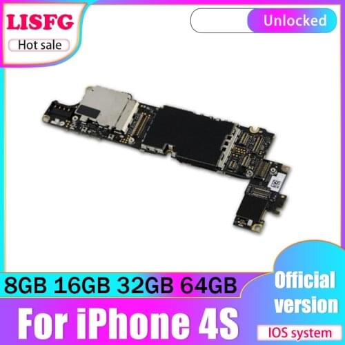 Full Working for iphone 4S Motherboard with full chips,Full unlocked For iphone 4S Logic board Mainboard with full chips