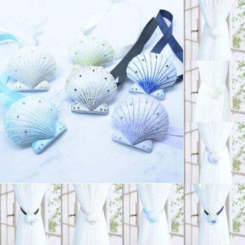 Seashell Magnetic Curtain Buckle Tieback Holdback Holder Clip Bedroom Decoration
