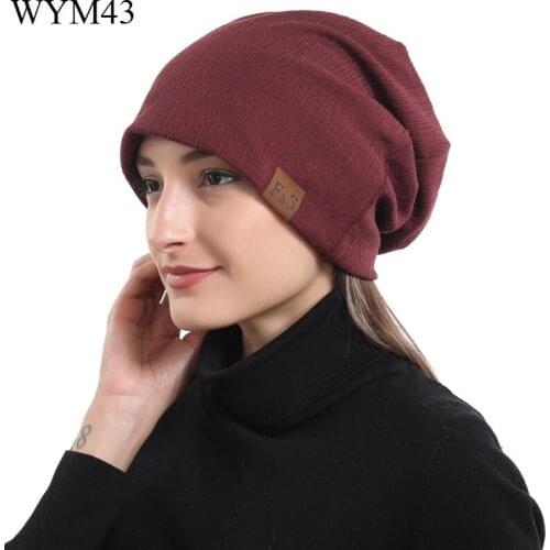 Unisex Cotton Beanie Slouch Skull Cap Long Baggy Hip-Hop Winter Ladies Women Hat