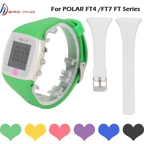 Silicone Rubber Watch Band Wrist Strap For POLAR FT4 FT7 Watch Colorful Replacement WatchBand for polar ft4 ft 7 Drop Shipping