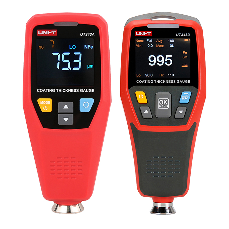 UNI-T UT343D AUTO Metal Coating Thickness Gauge FE/NFE auto Recognition Single-point Multi-point Quick Judgment Prompt