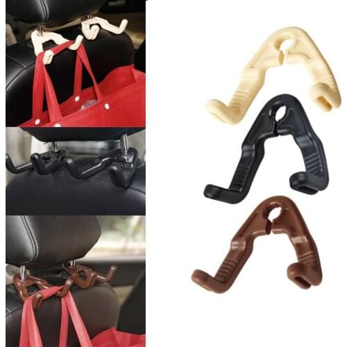 2 Pcs Universal Car Debris Hook Auto Seat Back Bags Handbags Grocery Hook Bracket for Automobiles Interior Decoration