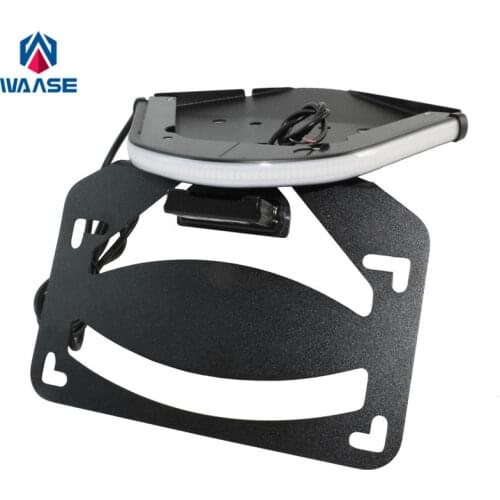 Waase Motorcycle License Plate Holder Frame Tail Light Brake Turn Signals Integrated LED Light For BMW S1000RR 2019 2020