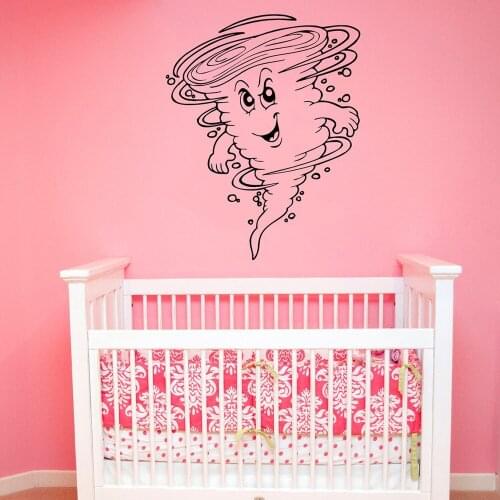 Funny Hurricane Wall Decal Vinyl Sticker Tornado Wall Stickers for Kids Rooms use Childrens Wall Decor Nursery Decor Mural C318