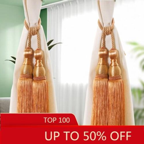 Curtain Bandage Curtain Buckle Binding Lanyard Rope Hyundai Tassel Hanging Ball Tassel Structured Curtain Curtain Bandage