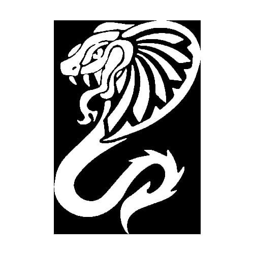 10.1CM*14.7CM Original Tribal Cobra Snake Minimalist Cool Artistic Vinyl Decal Car Sticker Black/Silver C19-1045