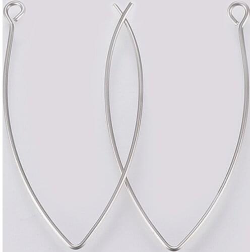 100pcs 304 Stainless Steel Earring Hooks Clasps Earring Hook Golden Stainless Steel Rose Gold Color F70