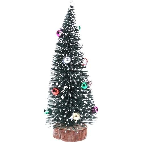 15cm Colorful Bead Pine Desktop Christmas Trees Ornament for Home Store Office