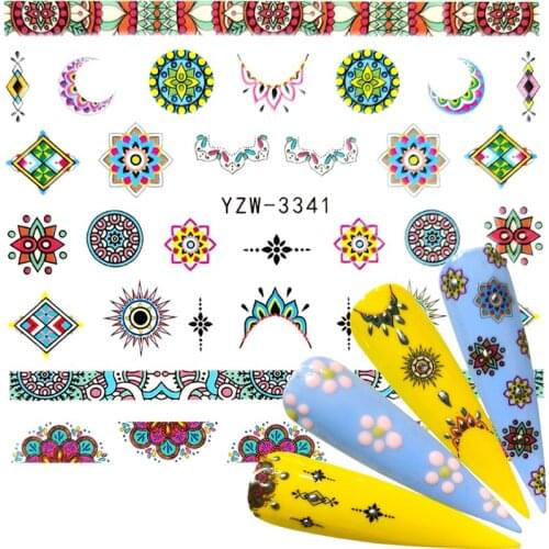 LCJ 2021 New Arrival 1 PC Gorgeous Necklace Flower Sticker Nail Art Tattoos Water Nails Designs for Nail Sticker