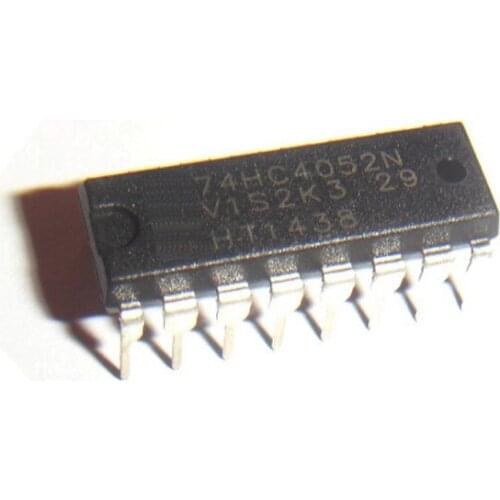 50pcs/lot DIP 74HC4052N 74HC4052 Dual 4-to-1 Analog Switch DIP-16 Logic IC 74 Series
