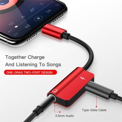 2 In 1 Type C Adapter Earphone Charger Splitter Aluminum Alloy USB C 3.5mm Aux Splitter Universal Mobile Phone Converter