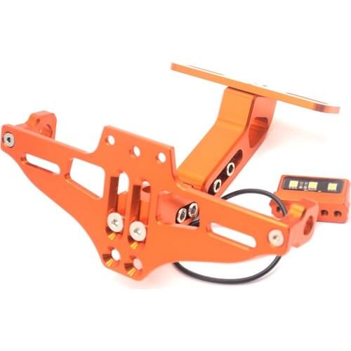 Motorcycle Accessories CNC Rear License Plate Mount Holder with LED Light For SUZUKI GSX750 GSX1000 GSX1250 GSX1400 GSX650F GSXR