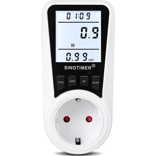Digital Wattmeter AC Power Meter 220V LCD energy meter power Monitor EU Plug Socket Power Kilowatt Wattage Voltage AMP