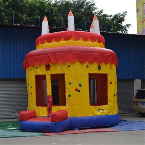 Birthday Cake Inflatable Bouncy Castle for Kids