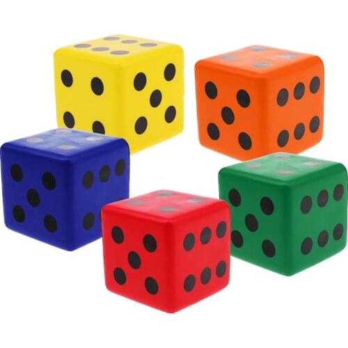 Sponge Dice Foam Dot Playing Dices for Math Teaching Vent Toy Education Toy 8CM Multicolor Entertainment Dices
