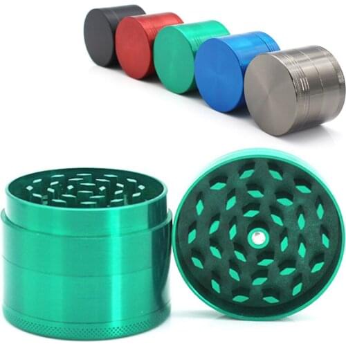 1Pcs Herb Tobacco Grinder 50mm Herbal Smoke Grinders 5color Crusher Smoking 4-layer Shredder Cigarette Accessories