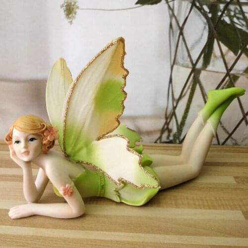 Beautiful Girl Resin Angel Ornaments Home Decor Flower Fairy Figurines Wedding decoration angel Decor office Decor Holiday Gifts