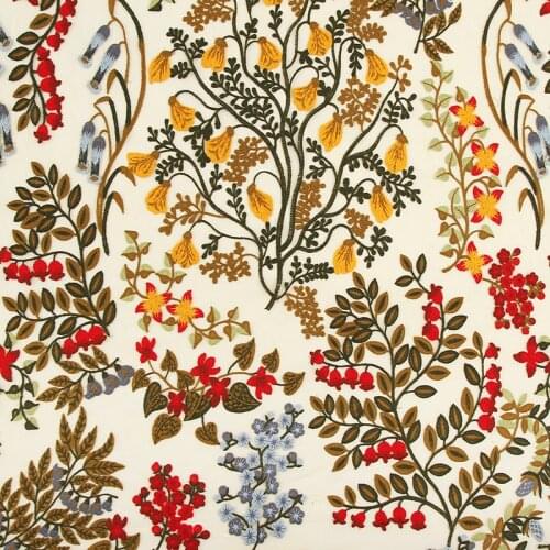 High Quality mesh Colorful Water-soluble Flowers Embroidery Lace Fabric DIY Wedding Dress Accessories Width 130cm 1Yard