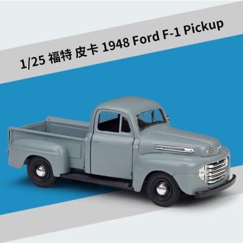 Diecast 1:25 Ford 1948 F-1 Pickup Truck Simulation Alloy Model Toys Vehicle Souvenir Decoration Adult Collection Display Gift