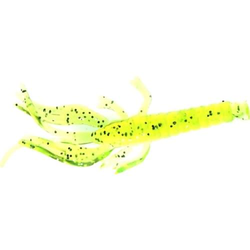 Lot Of 10pcs Soft Plastics Shrimp Fishing Lures Perch Fishing Bait Yellow