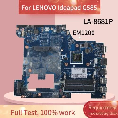 QAWGE LA-8681P Laptop motherboard For LENOVO Ideapad G585 EM1200 Notebook Mainboard DDR3 90001075
