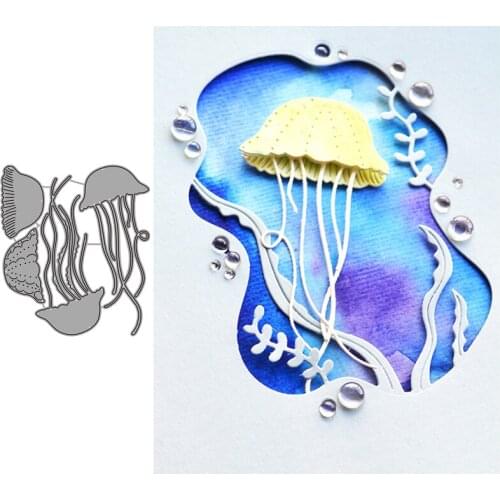 Underwater Jellyfish Metal Cutting Dies for Scrapbooking Handmade Tools Mold Cut Stencil New DIY Card Make Mould Model Craft