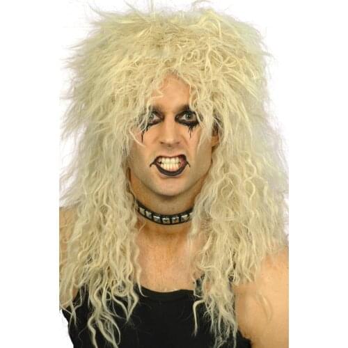 70s 80s Halloween Party Costumes Rocking Men Curly Synthetic Hair Punk Metal Rocker Disco Mullet Cosplay Hair