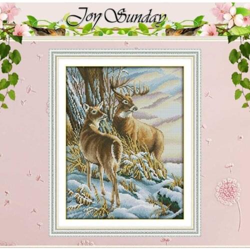 Deer patterns counted Cross Stitch 11CT 14CT Cross Stitch Set Wholesale DIY animals Cross-stitch Kit Embroidery Needlework