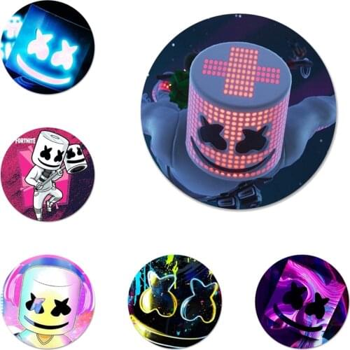 New marshmallow dj Icons Pins Badge Decoration Brooches Metal Badges For Backpack Decoration 58mm