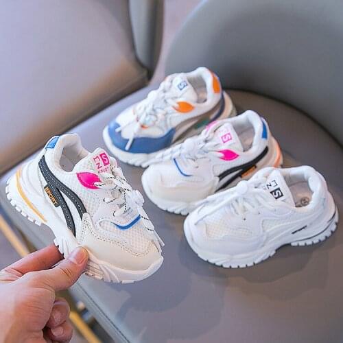Boys Girls Shoes 2021 Spring Autumn New Childrens Sports Shoes Girls Casual Shoes Korean Version of Mesh Shoes Running Shoes